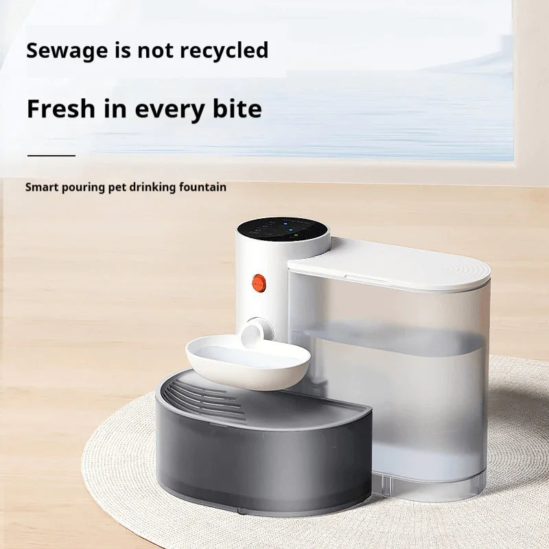 Fuente de agua para gatos recargable y automática