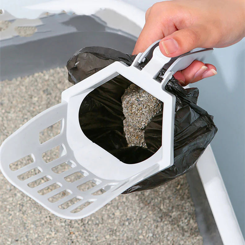 Pala autolimpiable para arena de gatos